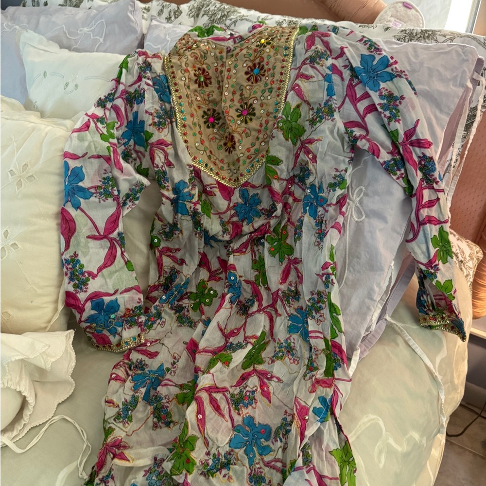 Floral Embroidered Mini Dress